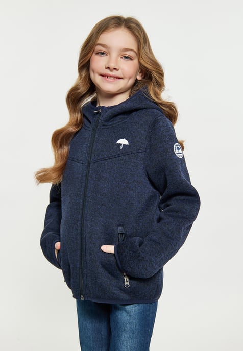 Schmuddelwedda Gebreide fleeceblouse meisjes (kinderen) marine gem - Image 3