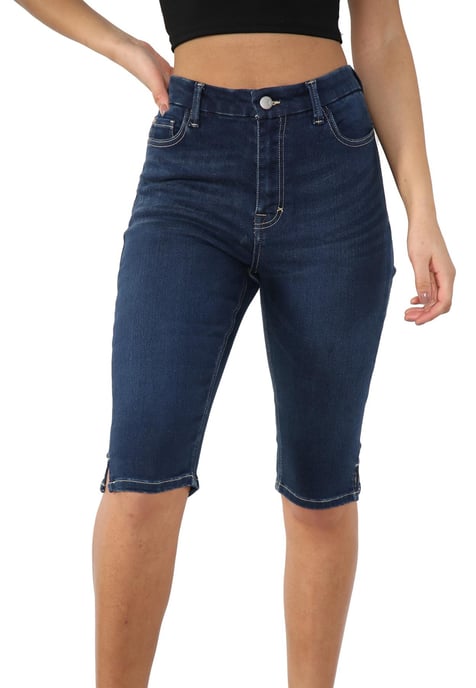 MYT Magic Shaping denim short met hoge taille voor dames, blauw - Image 1