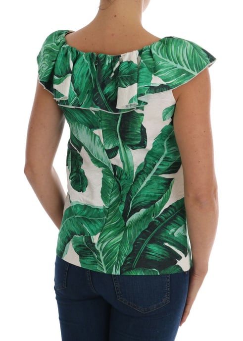 Dolce & Gabbana Dames Ananas Banaan Pailletten Blouse - Image 3