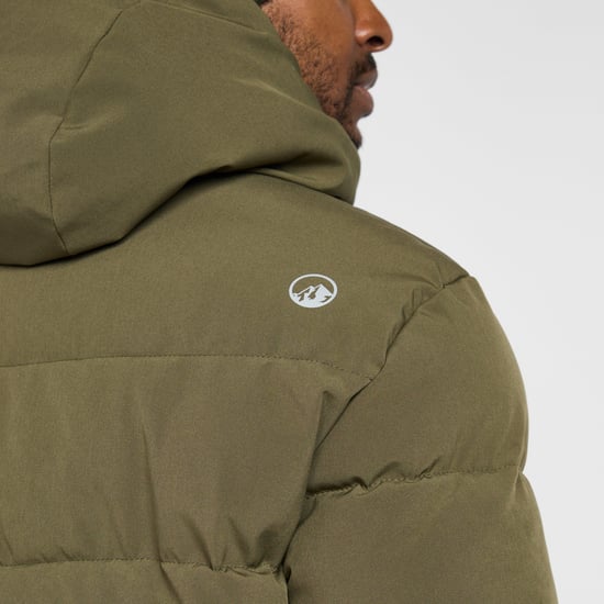 North Ridge Men's Saunter Baffle Water Repellent & Insulated Puffer Jacket with Hood