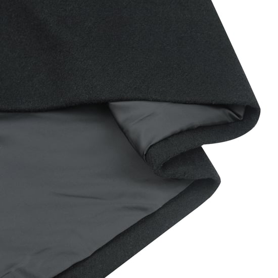 Heren wollen lange slanke pasvorm opstaande kraag zakelijke jas voor de winter zwart - Image 5