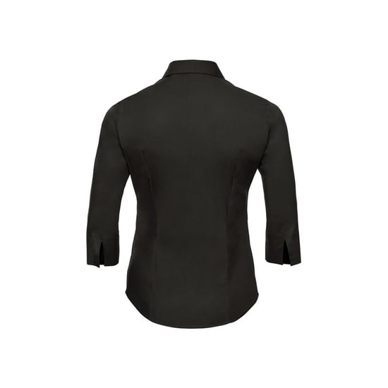 Russell Collection Dames/Dames Easy-Care 3/4 mouw Formeel Overhemd (Zwart) - Image 2