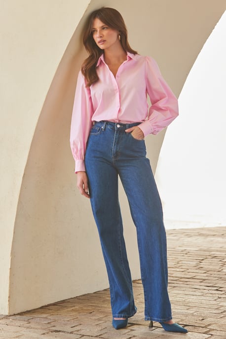 Soft Pink Relaxed Fit Shirt