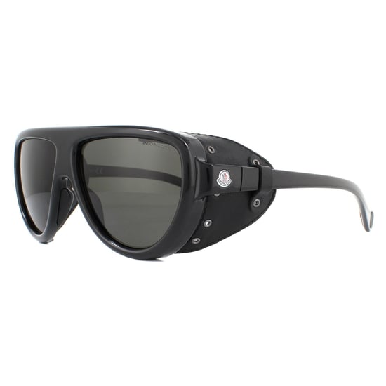 Moncler Zonnebril ML0089 01D Glanzende Zwarte Rook Gepolariseerd - Image 2