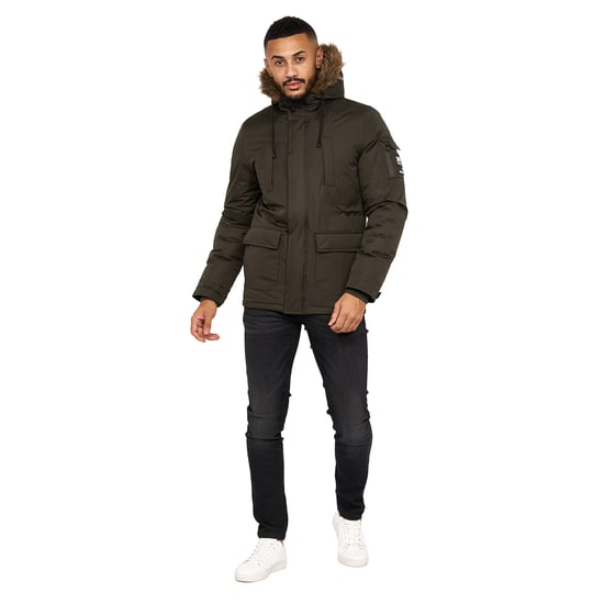 Crosshatch Heren Parkmoore Parka (Donkere Olijf) - Image 5