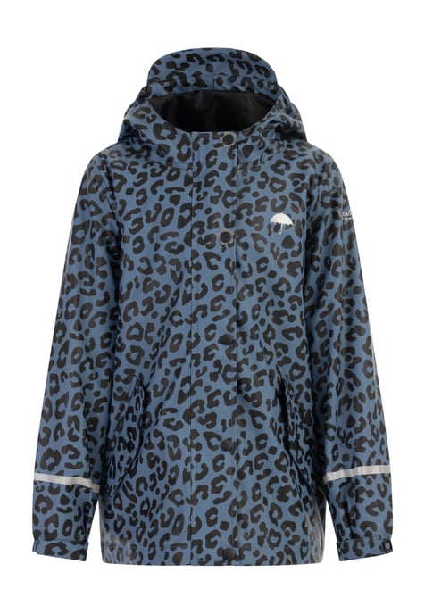 Schmuddelwedda Regenjas Meisje Blauw grijs zwart Leeuw - Image 1