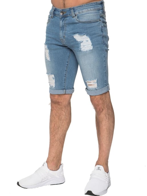 Mens Ripped Skinny Shorts