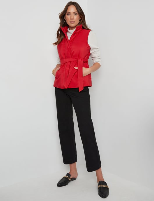 Womens Katies Belted Puffer Vest