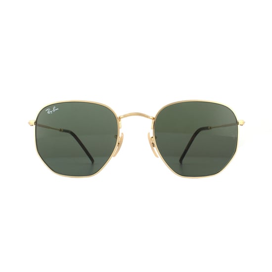 Ray-Ban Sunglasses Hexagonal 3548N 001 Gold Green