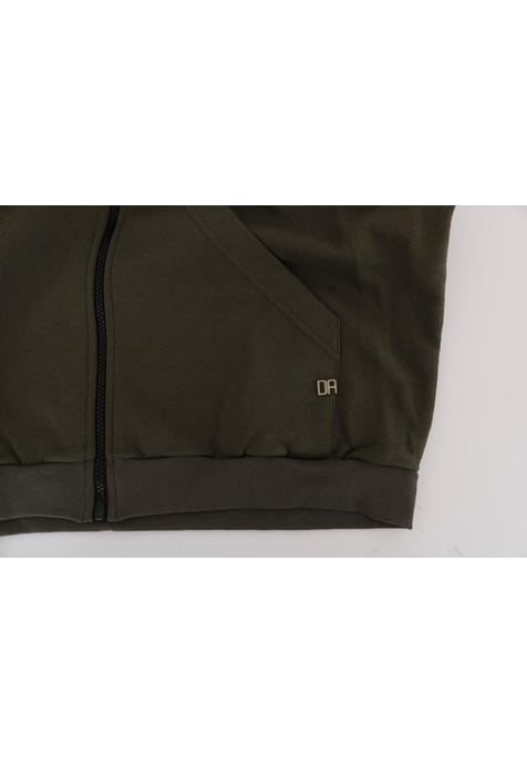 Daniele Alessandrini Heren Groene Volledige Ritssluiting Hoody Katoenen Trui - Image 6