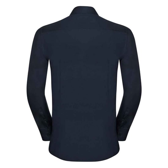 Russell Collection Mens Ultimate Stretch Long-Sleeved Formal Shirt (Bright Navy)