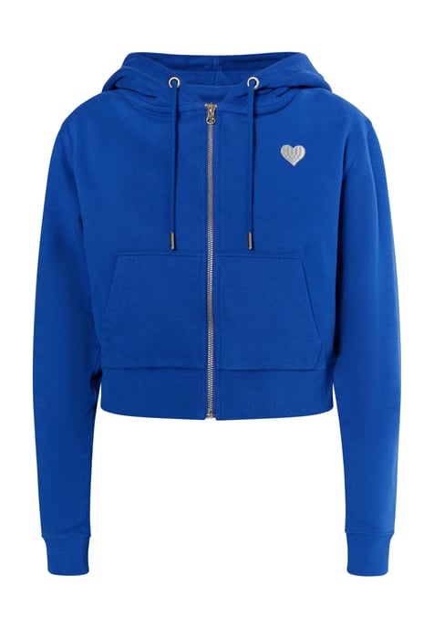 Mymo Bijgesneden hoodie met rits Dames koningsblauw - Image 1