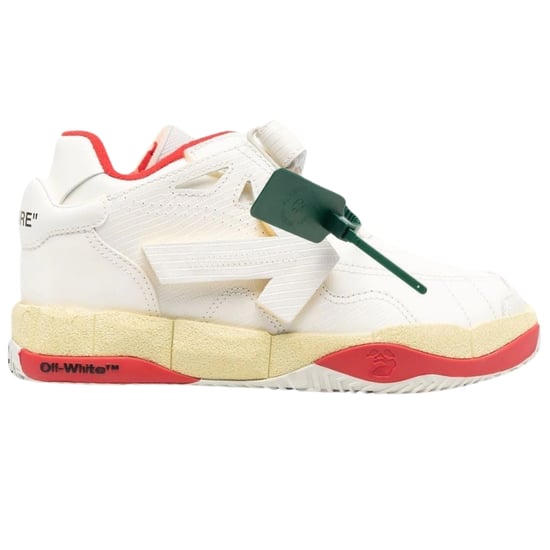 Gebroken witte lage puzzel Couture witte sneakers - Image 1