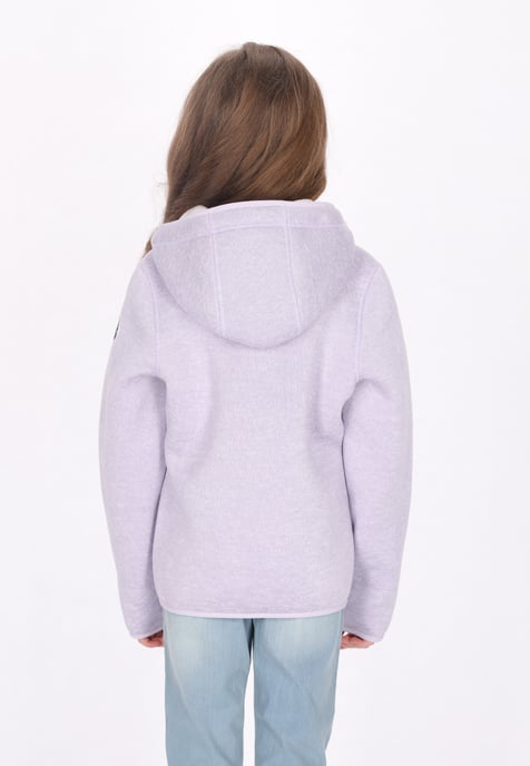 Schmuddelwedda Gebreide fleece jas Meisje Grijsviolet gemêleerd - Image 4