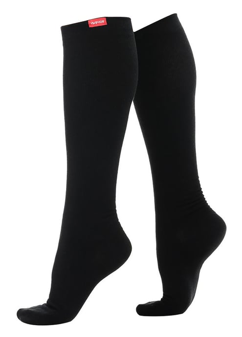 Vochtafvoerende nylon 20-30 mmhg compressiesokken - Zwart - Image 1