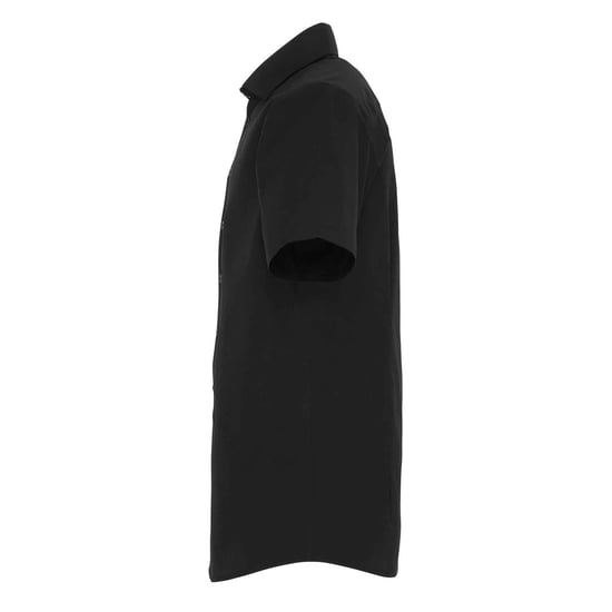 Premier Heren Rekken Pasvorm Poplin Korte Mouwen Shirt (Zwart) - Image 3