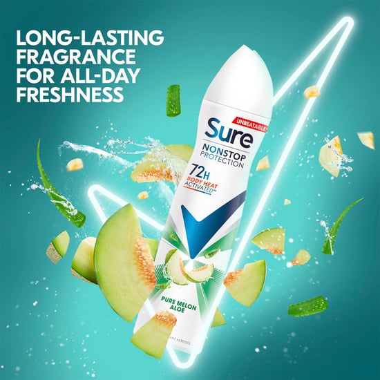 Sure Women Anti-perspirant 72H Nonstop Protection Pure Melon Aloe Deo, 6x250ml