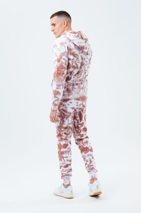 Hype Beige Tie Dye Scribble Logo Men'S Joggers