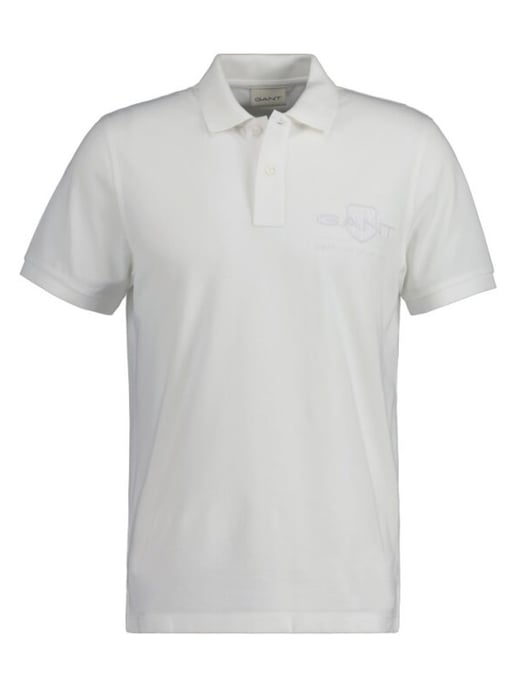 GANT Korte Mouw Rugger Regular Fit Tonal Shield Logo - Image 3