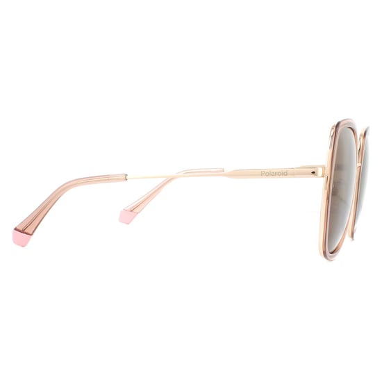 Polaroid Square Womens Pink Bronze Polarized Sunglasses