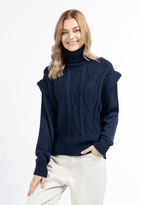 Dreimaster Gebreide trui naemi Dames marine - Image 3