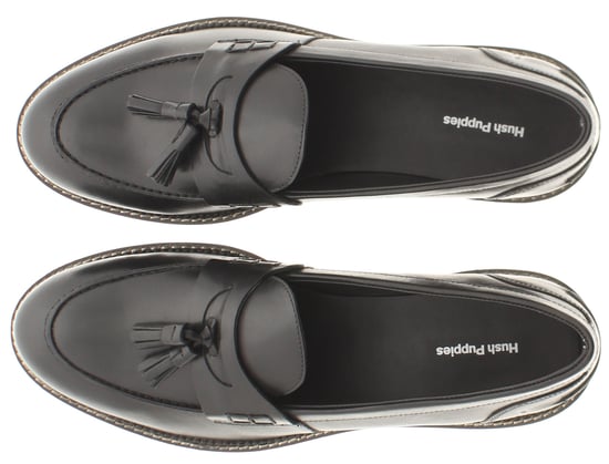 Hush Puppies Ginny Suède Dames Zwarte Instappers - Image 6