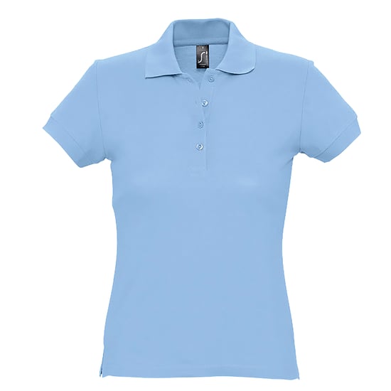 SOLS Dames/dames Passion Pique Poloshirt met korte mouwen (Hemelsblauw) - Image 1