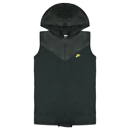 Nike Dri-Fit Zip Up Hooded Women Casual Sports Black Sleeveless Hoody 332694 010