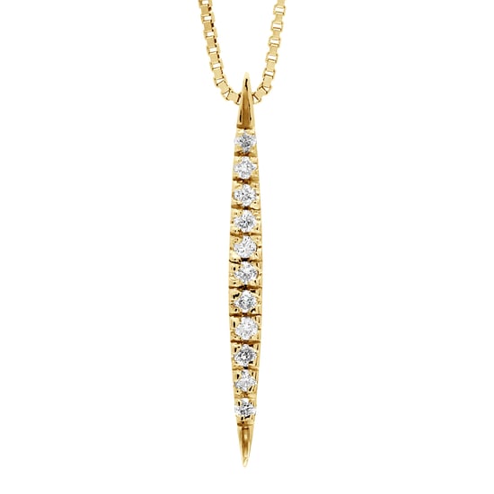 DIADEMA - Necklace with Diamonds - Drop - Yellow Gold