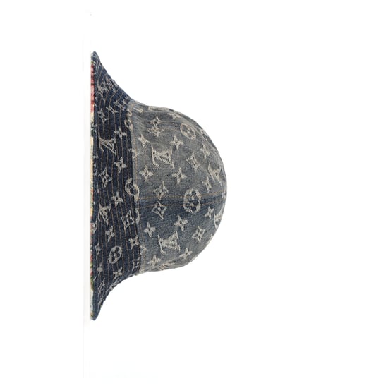 Louis Vuitton Monogram Tapestry Reversible Bucket Hat in Blue Denim - Image 6