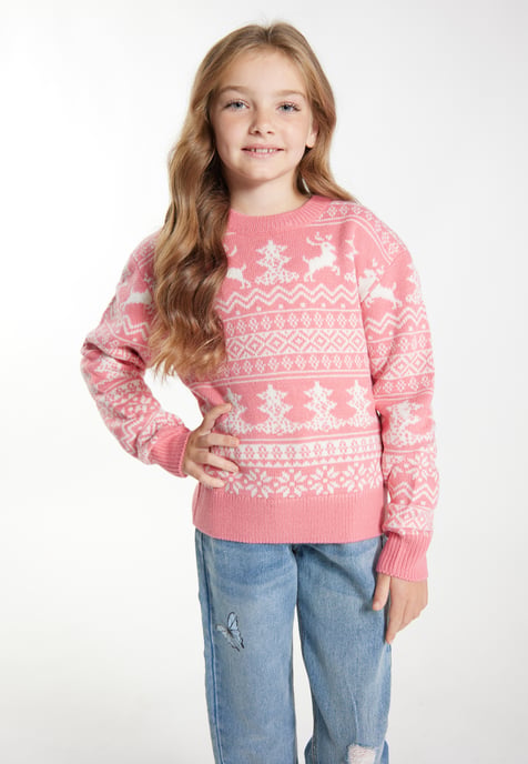 Mymo Jumper meisjes (kinderen) roze wit - Image 3