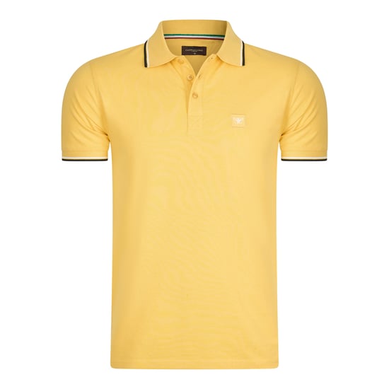 Cappuccino Italia Polo SS Polo Applique Pique Geel - Image 1