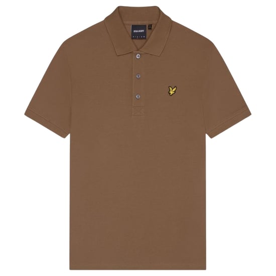 Lyle & Scott-logo op de borst Wild Nettle bruin poloshirt - Image 1