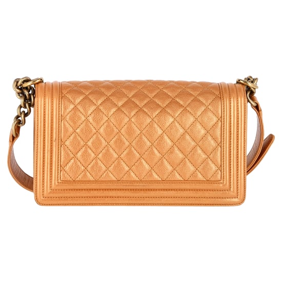 Chanel Quilted Medium Boy Flap Bag in Brown Lambskin Leather - Image 3