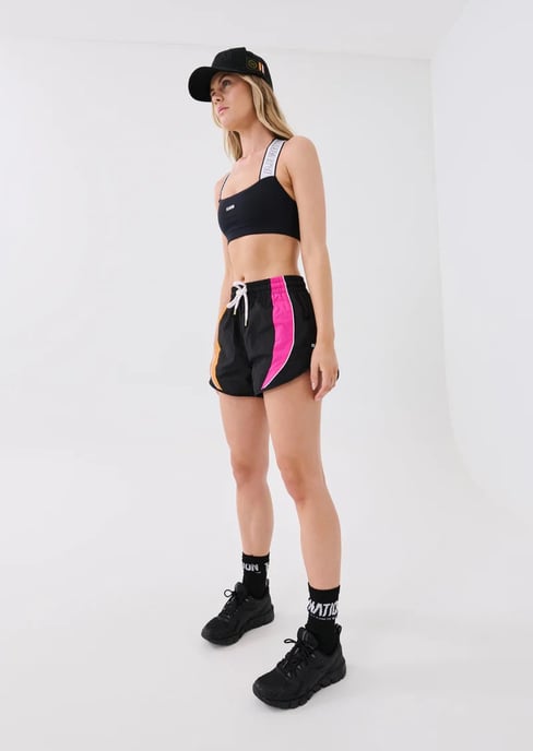 PE Nation Womens Running Track Short in Black