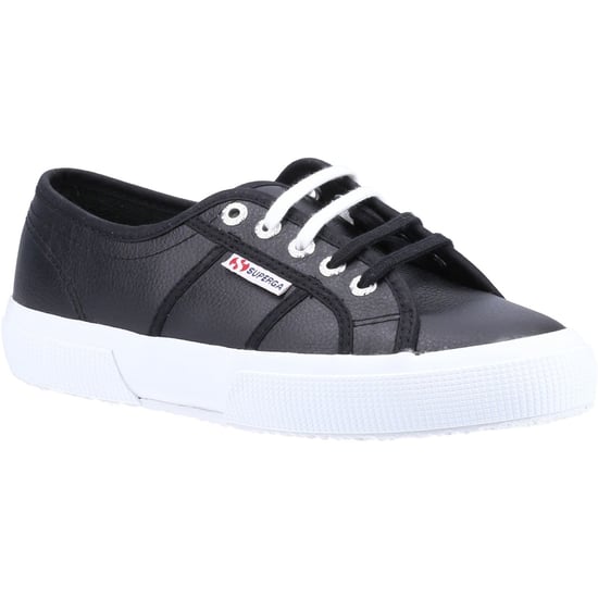 Superga 2750 Leer Heren Zwart/Wit Trainers - Image 1