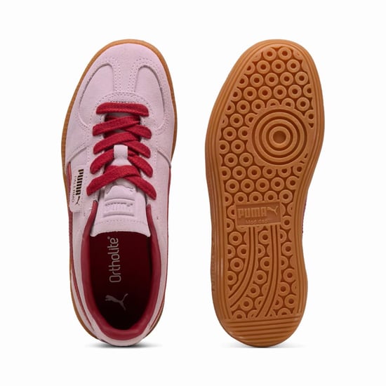 Puma Palermo leren sneakers in de kleuren roze/donkerrood - Image 4