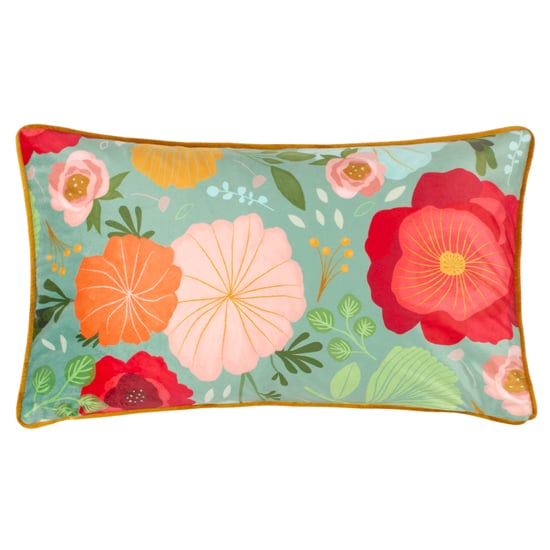Kate Merritt Eendenoe PSV Bloemmotief Velours Polyester Vulling Kussen - Image 1