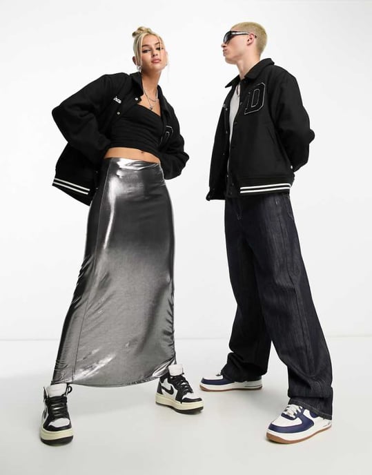 Dickies Unisex west vale varsity jacket in black with back embroidered logo - Image 1
