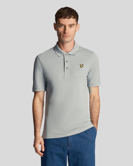 Lyle Scott leiblauw effen poloshirt - Image 1