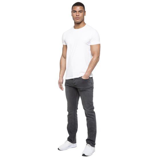 Enzo Mens Straight Fit Stretch Denim Jeans