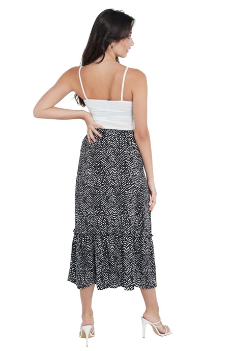 Dierenprint Tier Hem Midi Rok - Image 3