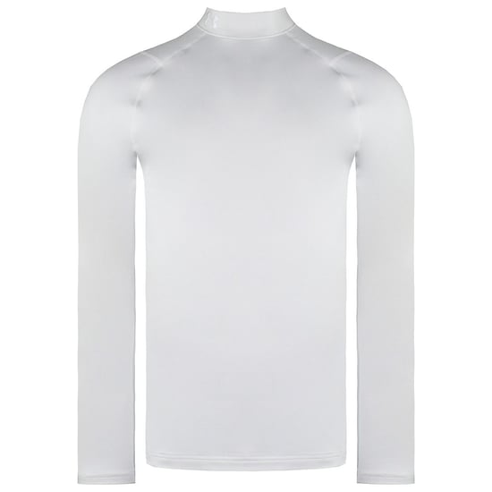 Under Armour ColdGear Wit Heren Infrarood Fitted Golf Mock Baselayer 1366269 100 - Image 1