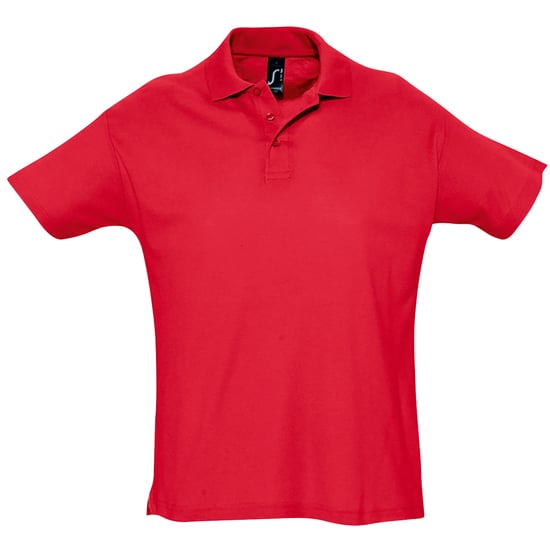 SOLS Heren Zomer II Pique Poloshirt met korte mouwen (Rood) - Image 1