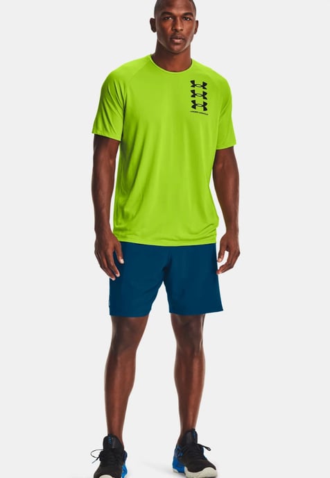 Under Armour Heren UA Tech™ Triple Logo T Shirt - Image 4