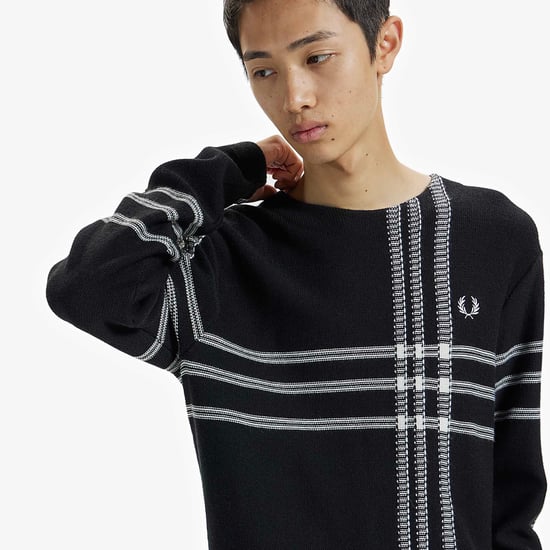 Black Tartan Fred Perry Sweater