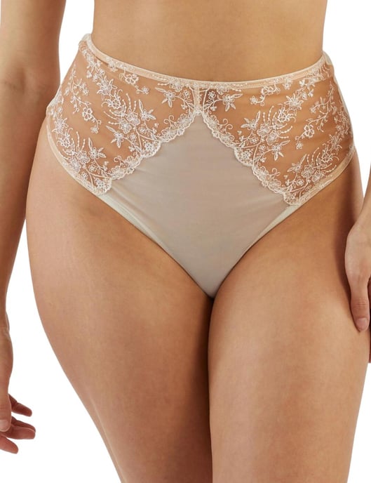 Playful Promises Cassia Floral Embroidery High Waisted Thong - Image 1