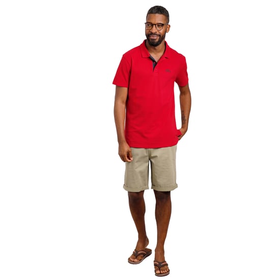 Weird Fish Heren Miles Pique Organic Poloshirt (Bosbes Rood Mergel) - Image 5