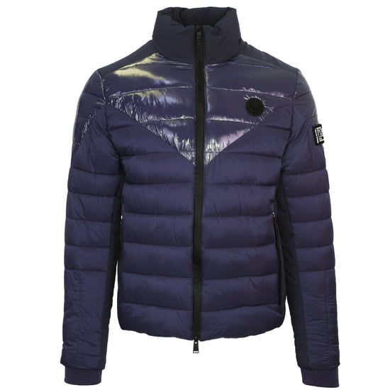Plein Sport Plain Quilted Navy Blue Jacket - Image 1
