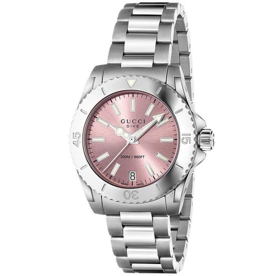 Gucci YA136401 Dive Pink Dial Ladies Watch